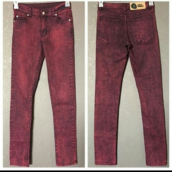 cheap red jeans